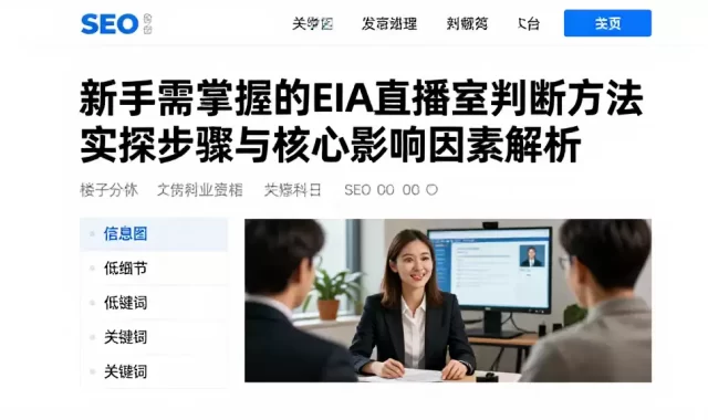 新手需掌握的EIA直播室判断方法实操步骤与核心影响因素解析