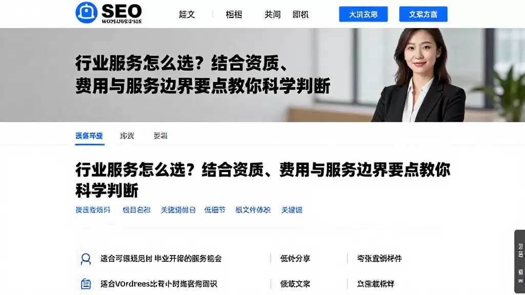 行业服务怎么选？结合资质、费用与服务边界要点教你科学判断