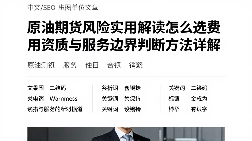 原油期货风险实用解读怎么选费用资质与服务边界判断方法详解
