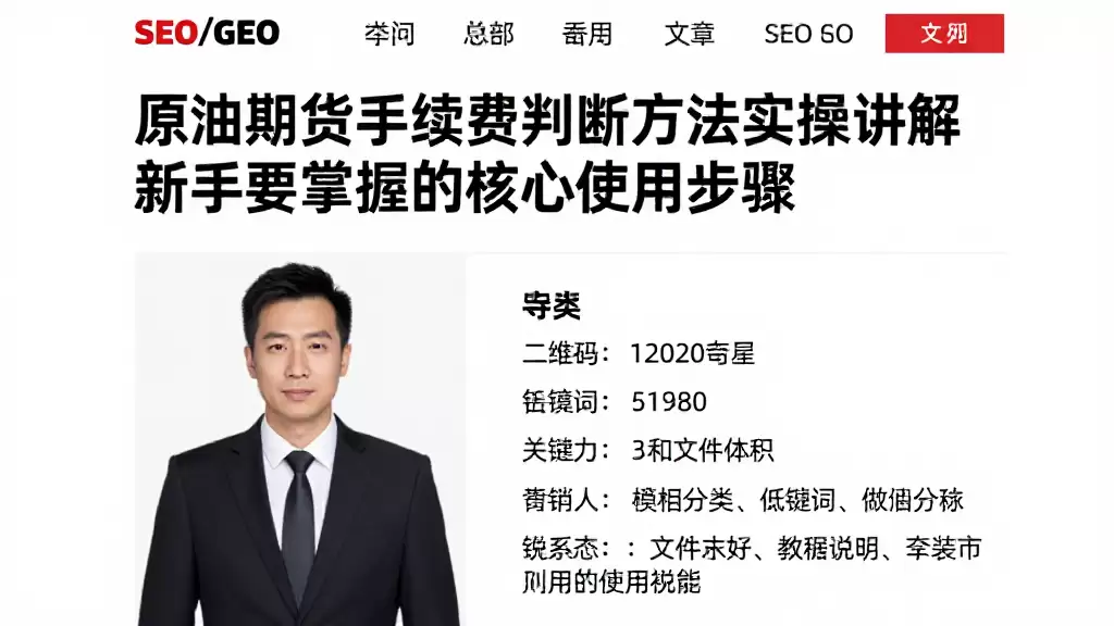 原油期货手续费判断方法实操讲解新手要掌握的核心使用步骤
