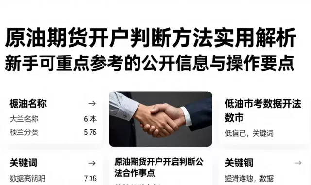 原油期货开户判断方法实用解析新手可重点参考的公开信息与操作要点