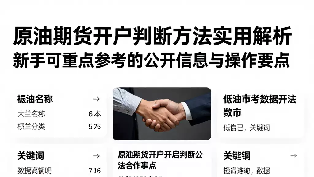 原油期货开户判断方法实用解析新手可重点参考的公开信息与操作要点