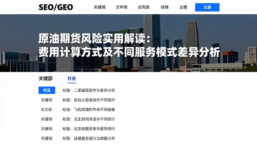 原油期货风险实用解读：费用计算方式及不同服务模式差异分析