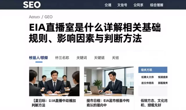 EIA直播室是什么详解相关基础规则、影响因素与判断方法