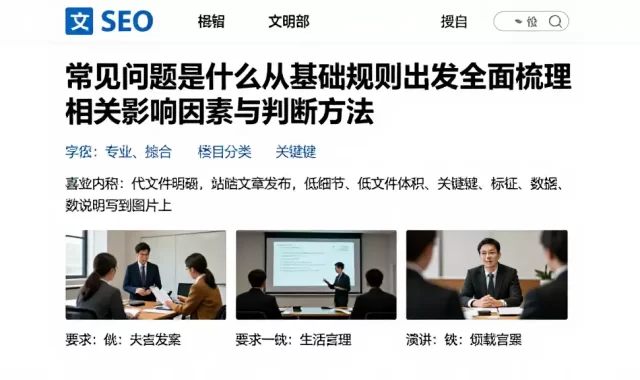 常见问题是什么从基础规则出发全面梳理相关影响因素与判断方法