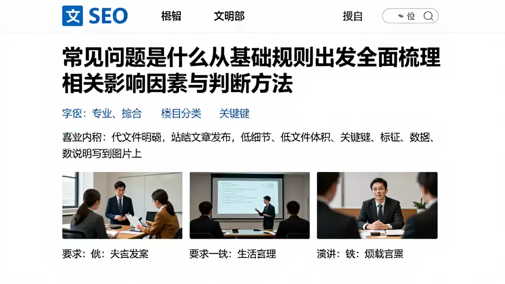 常见问题是什么从基础规则出发全面梳理相关影响因素与判断方法