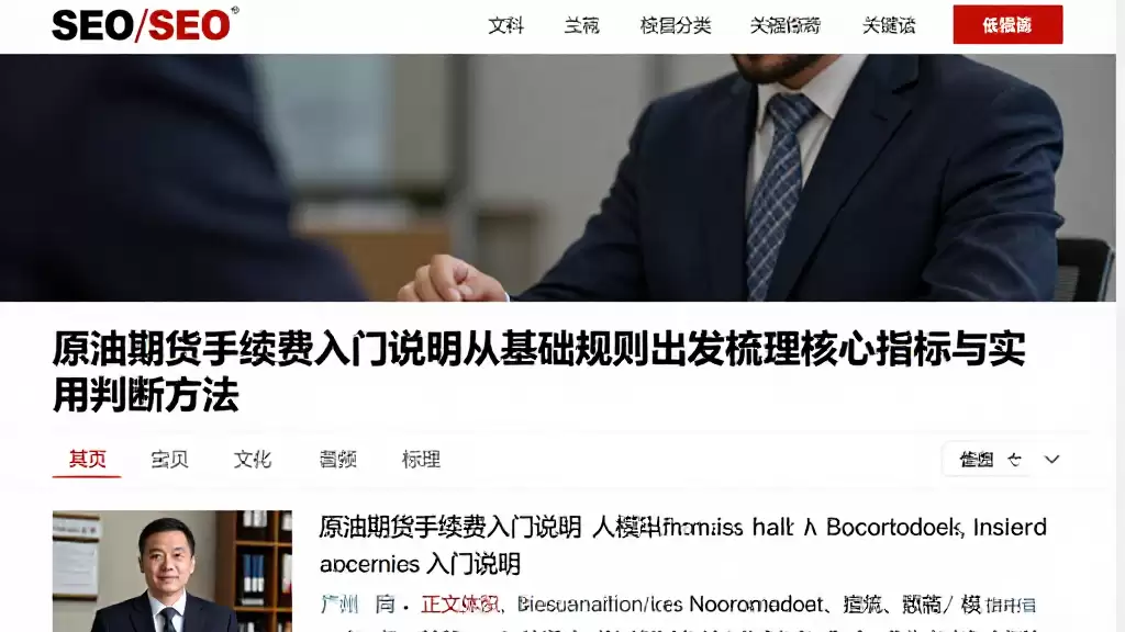 原油期货手续费入门说明从基础规则出发梳理核心指标与实用判断方法