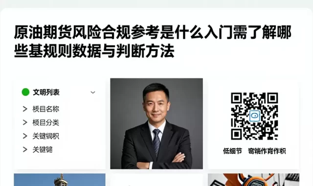 原油期货风险合规参考是什么入门需了解哪些基础规则数据与判断方法