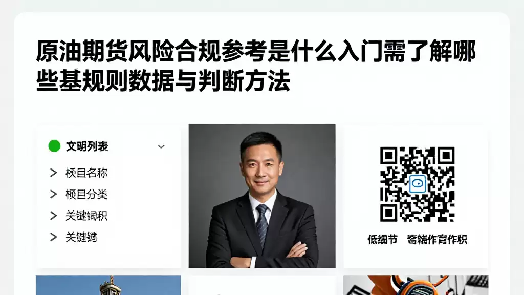 原油期货风险合规参考是什么入门需了解哪些基础规则数据与判断方法