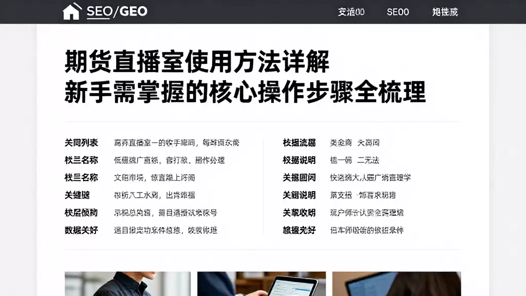 期货直播室使用方法详解新手需掌握的核心操作步骤全梳理