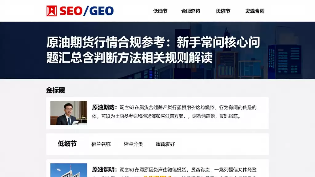 原油期货行情合规参考：新手常问核心问题汇总含判断方法及相关规则解读