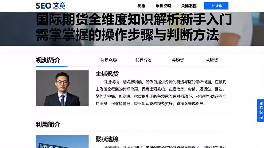 国际期货全维度知识解析新手入门需掌握的操作步骤与判断方法