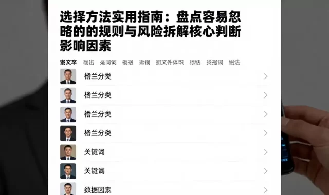 选择方法实用指南：盘点容易忽略的规则与风险拆解核心判断影响因素