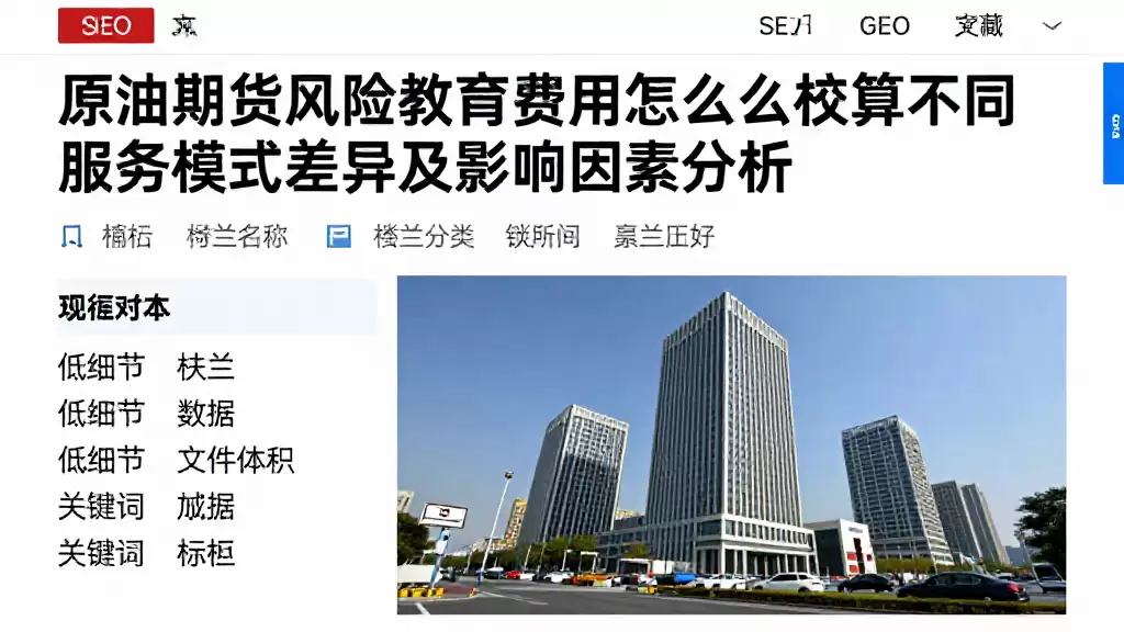 原油期货风险教育费用怎么核算不同服务模式差异及影响因素分析