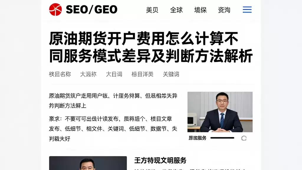 原油期货开户费用怎么计算不同服务模式差异及判断方法解析