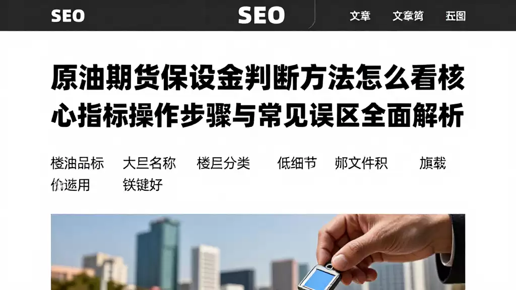 原油期货保证金判断方法怎么看核心指标操作步骤与常见误区全面解析