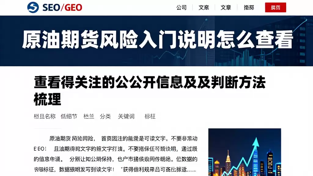 原油期货风险入门说明怎么查看值得关注的公开信息及判断方法梳理