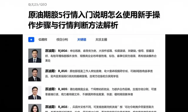 原油期货行情入门说明怎么使用新手操作步骤与行情判断方法解析