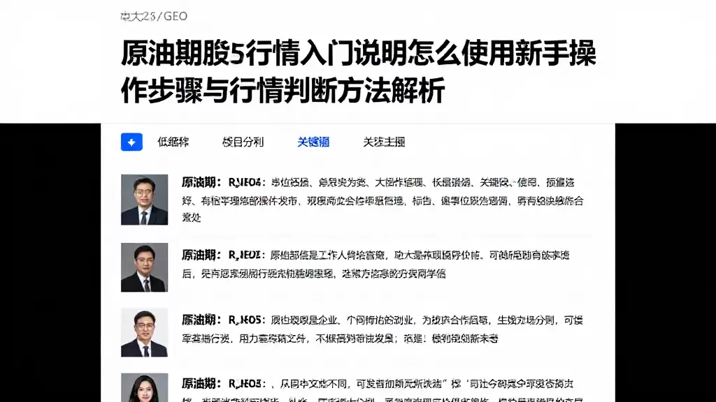 原油期货行情入门说明怎么使用新手操作步骤与行情判断方法解析