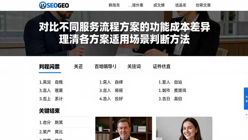 对比不同服务流程方案的功能成本差异理清各方案适用场景判断方法