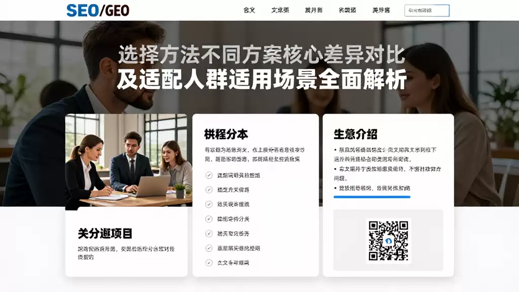 选择方法不同方案核心差异对比及适配人群适用场景全面解析
