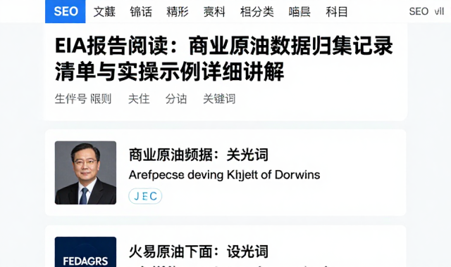 EIA报告阅读：商业原油数据归集记录清单与实操示例详细讲解