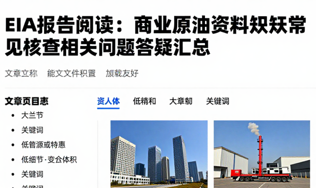 EIA报告阅读：商业原油资料短缺常见核查相关问题答疑汇总