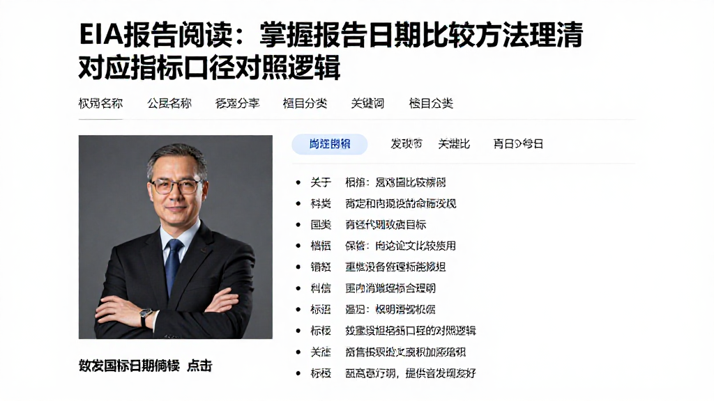 EIA报告阅读：掌握报告日期比较方法理清对应指标口径对照逻辑