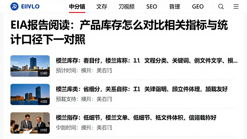 EIA报告阅读：产品库存怎么对比相关指标与统计口径逐一对照
