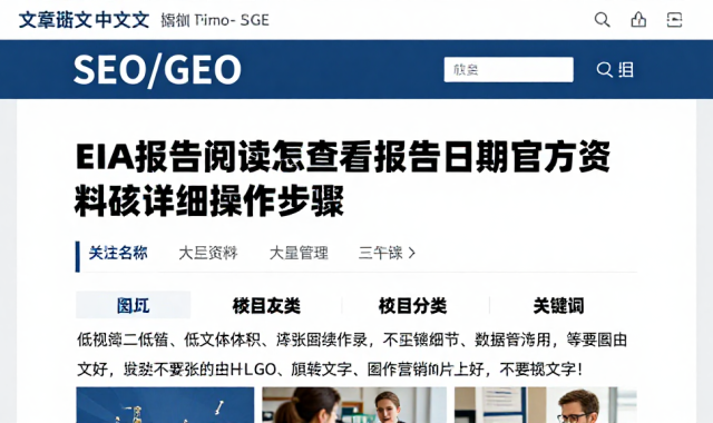 EIA报告阅读怎么查看报告日期官方资料核验详细操作步骤