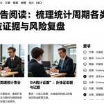 EIA报告阅读：梳理统计周期各类误区及对应证据与风险复盘