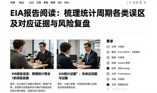EIA报告阅读：梳理统计周期各类误区及对应证据与风险复盘