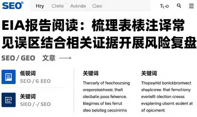 EIA报告阅读：梳理表格注释常见误区结合相关证据开展风险复盘